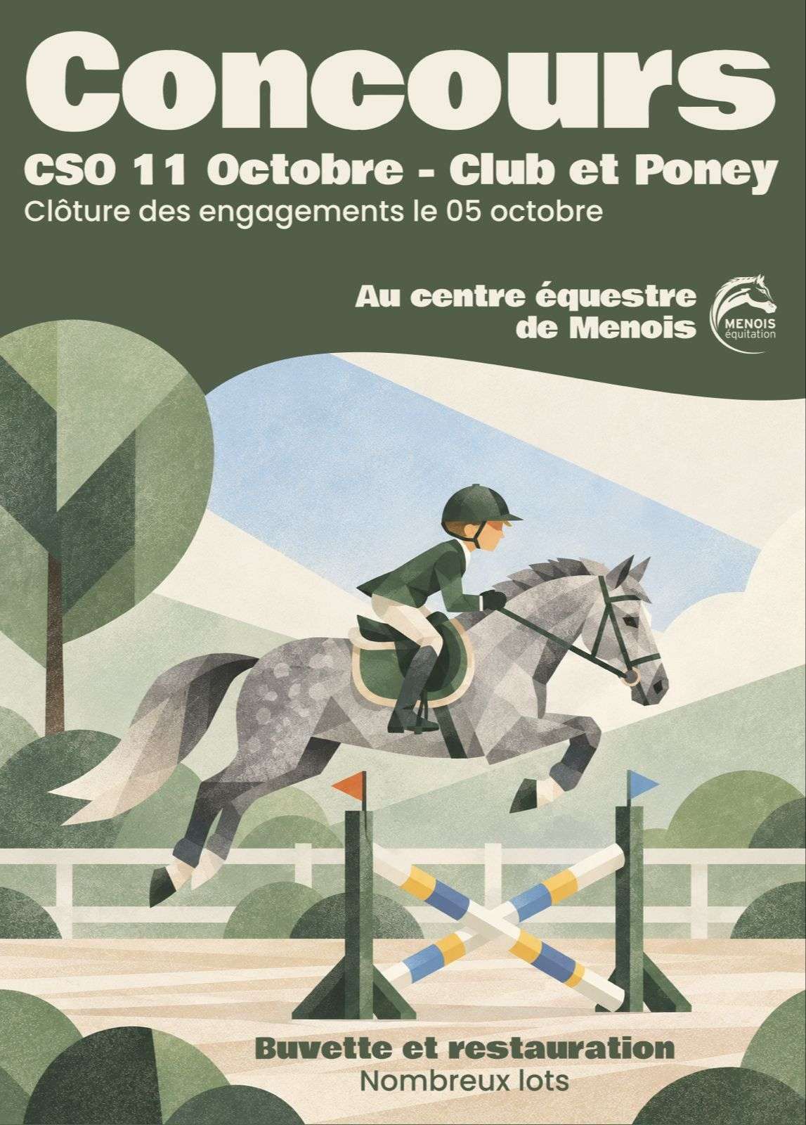 Image de Concours de CSO dimanche 11 octobre à Menois